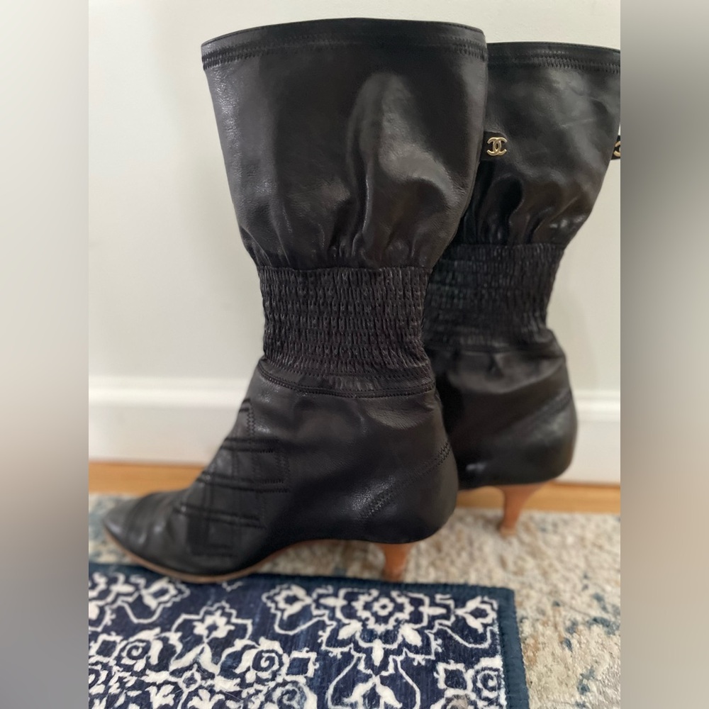 Chanel Quilted Leather Boots - Picture 3 of 5